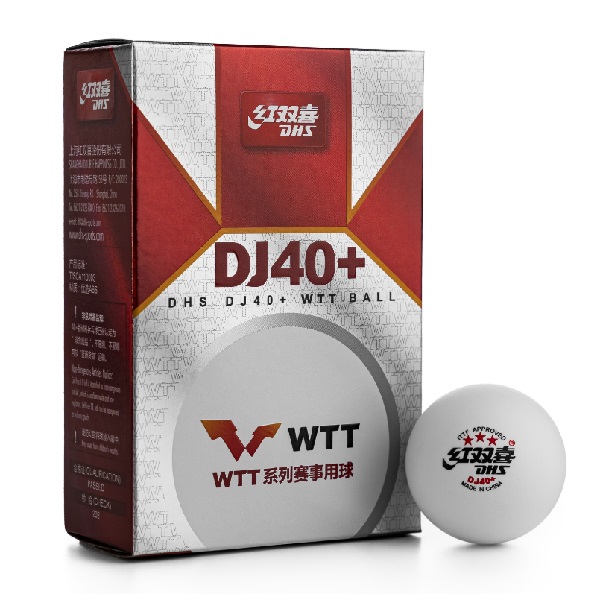 Мячи для настольного тенниса DHS 3* ITTF WTT 40+ Plastic x6 DJ40+, White