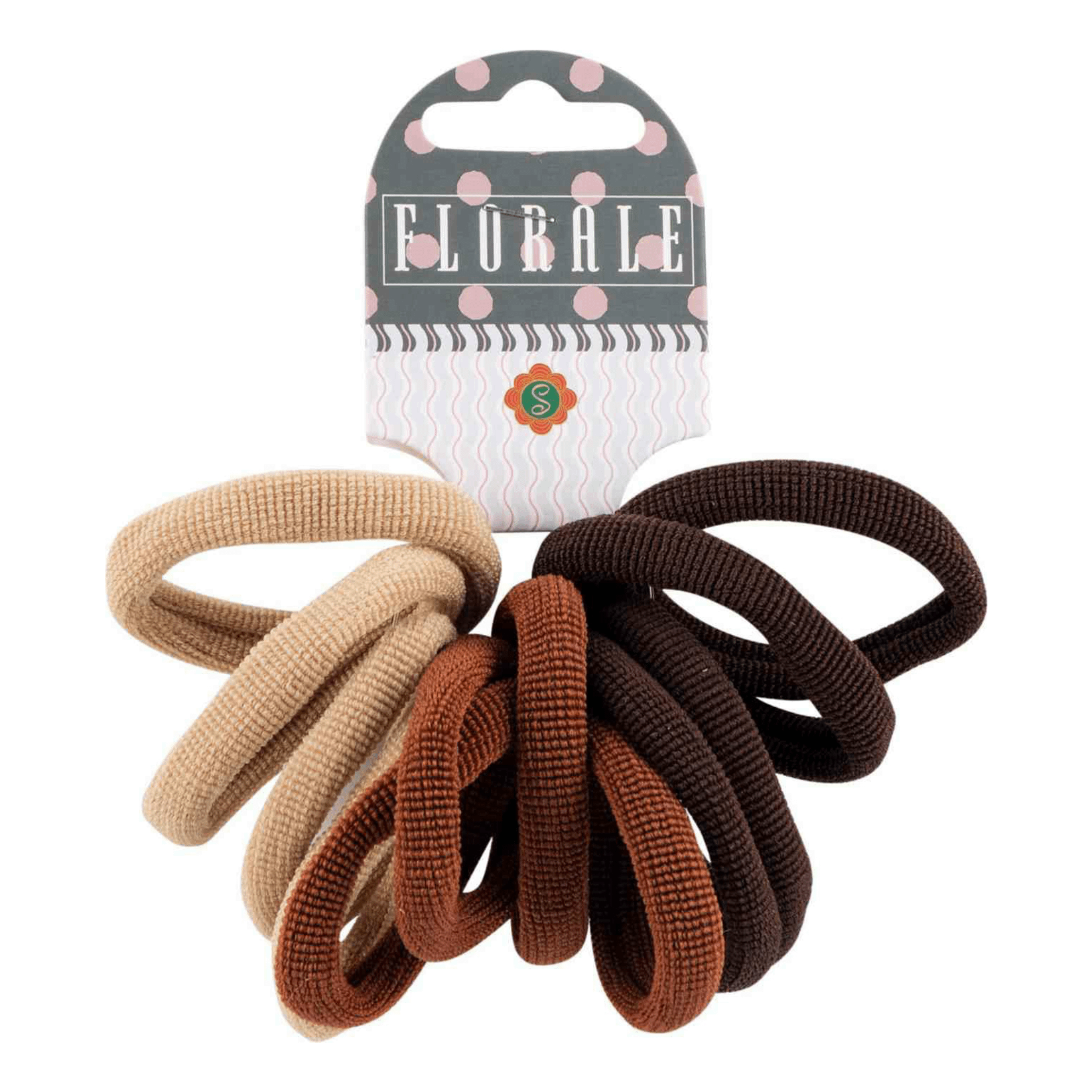 Резинки для волос Florale коричневые 12 шт 100₽