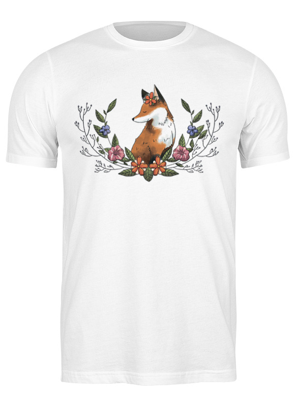 

Футболка мужская Printio Fox here белая XL, Белый, Fox here