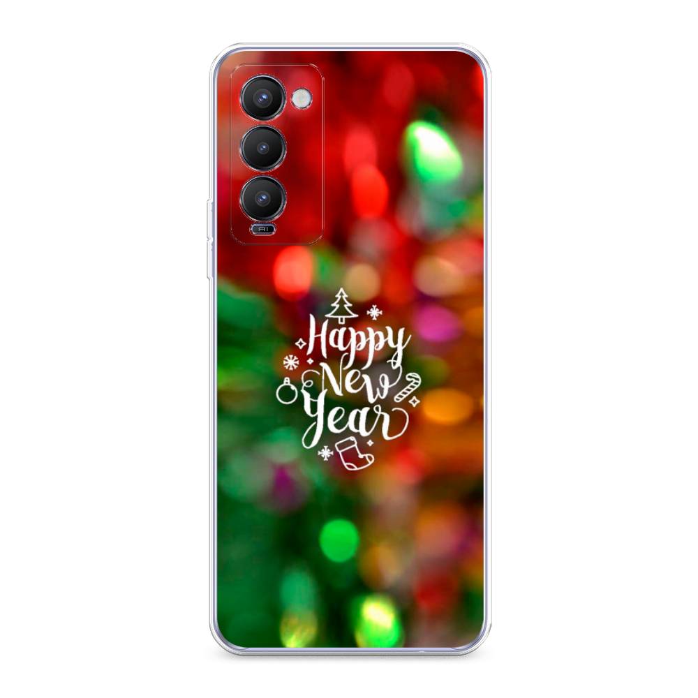

Чехол на Tecno Camon 18 "Новый Год на елке", Зеленый;красный;желтый, 300650-5