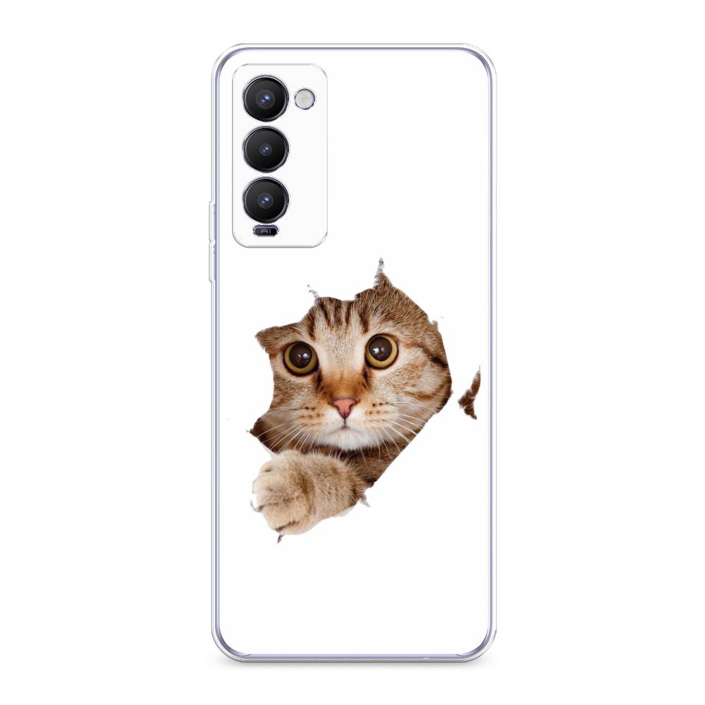 

Чехол на Tecno Camon 18 "Кот и бумага", Белый;коричневый, 300650-1
