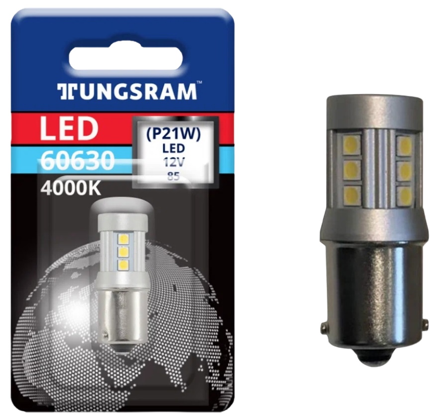 фото Светодиодная лампа p21w 12v-led (ba15s) 4000k 3.0w (бл.1шт.) 93116985 tungsram