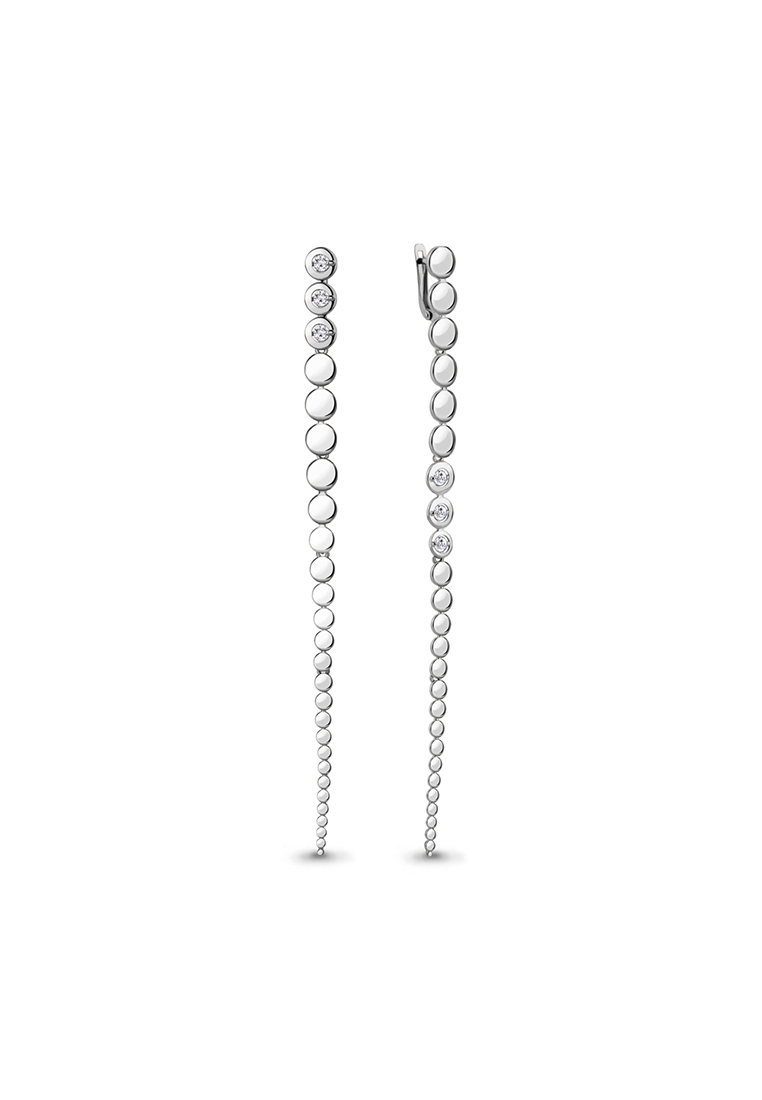 

Серьги подвески из серебра с фианитом Kari Jewelry 400065.5, 400065.5