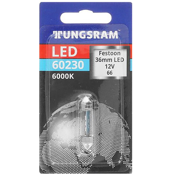 фото Светодиодная лампа c5w 12v-led (sv8,5) 6000k 0,5w (бл.1шт.) 93108743 tungsram