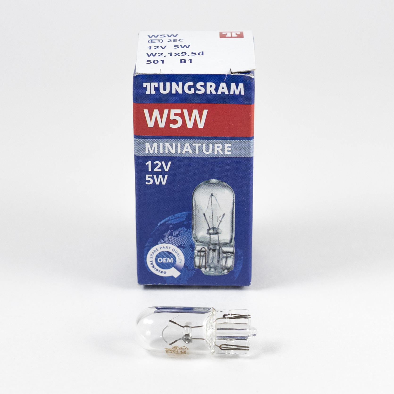 Лампа накаливания W5W 12V-5W (W2,1x9,5d) (карт.уп.1шт. 10шт. в обл.) 93108007