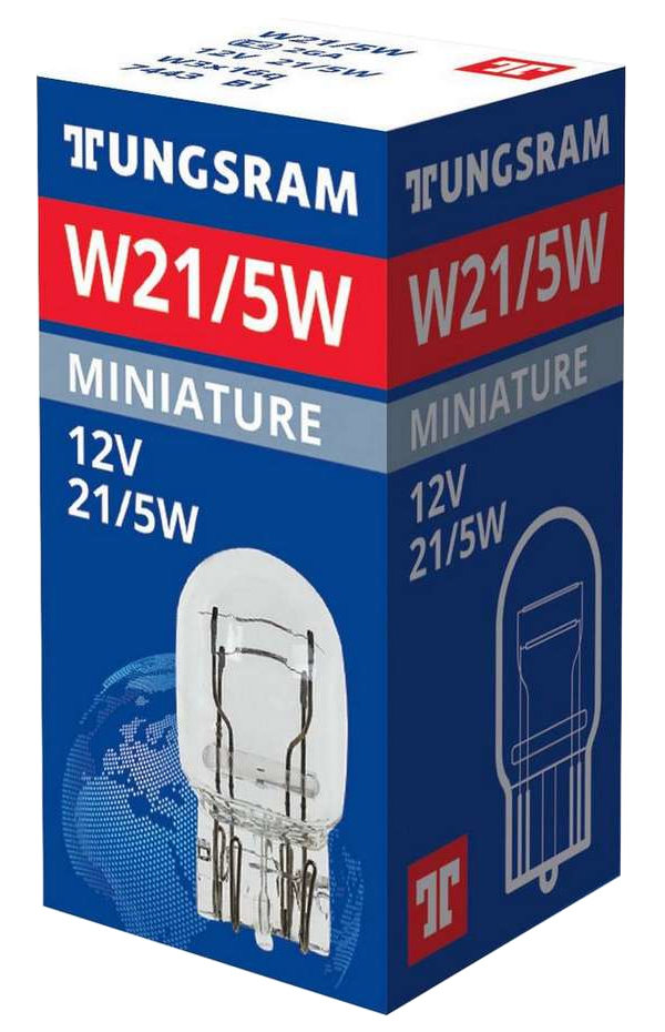 Лампа накаливания W21/5W 12V-21/5W (W3x16q) (карт.уп.1шт. 10шт. в обл.) 93110529