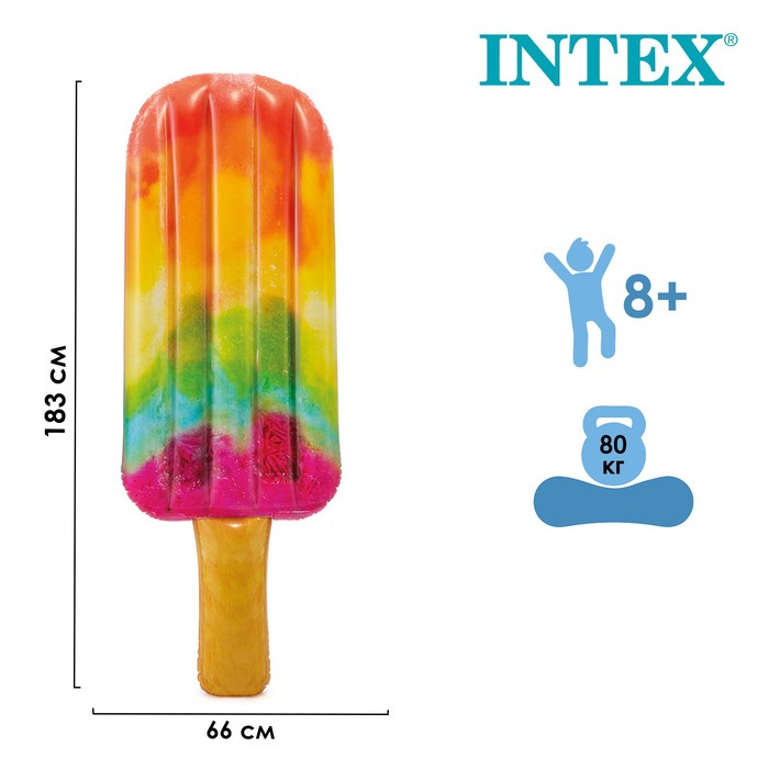 Плот для плавания «Фруктовый лёд», 183 х 66 х 20 см, 58766EU Intex, цвета микс