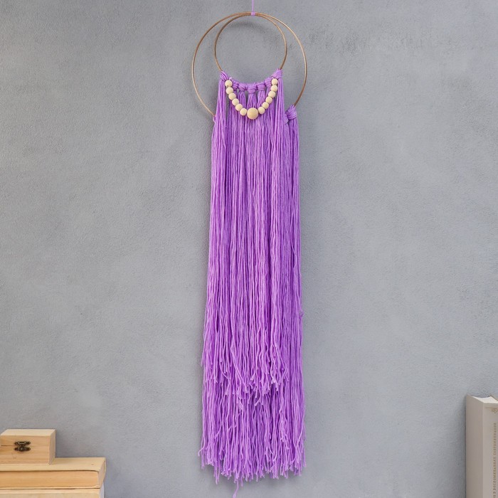 фото Панно настенное текстиль бохо фиолетовый nobrand