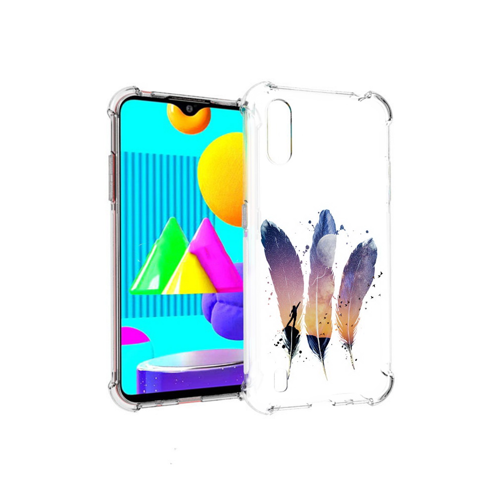 Чехол MyPads Tocco для Samsung Galaxy M01 небесные перья (PT151401.486.519)