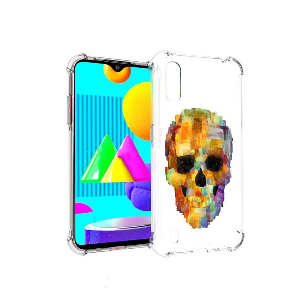 

Чехол MyPads Tocco для Samsung Galaxy M01 нарисованный череп (PT151401.486.516), Прозрачный, Tocco