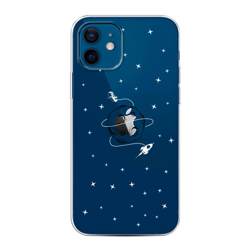 

Чехол на Apple iPhone 12/12 Pro "Полет вокруг луны", Белый;серый;черный, 12550-2
