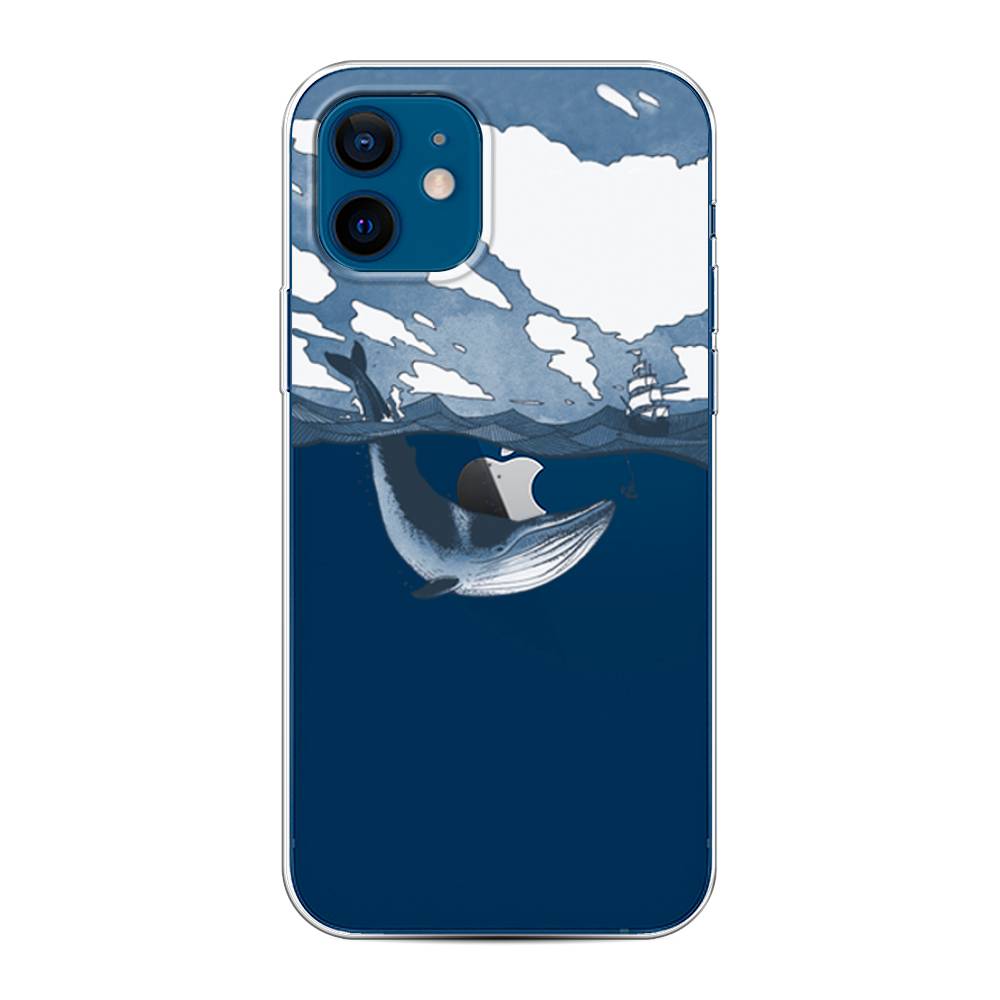 

Чехол на Apple iPhone 12/12 Pro "Большой кит", Синий, 12550-1