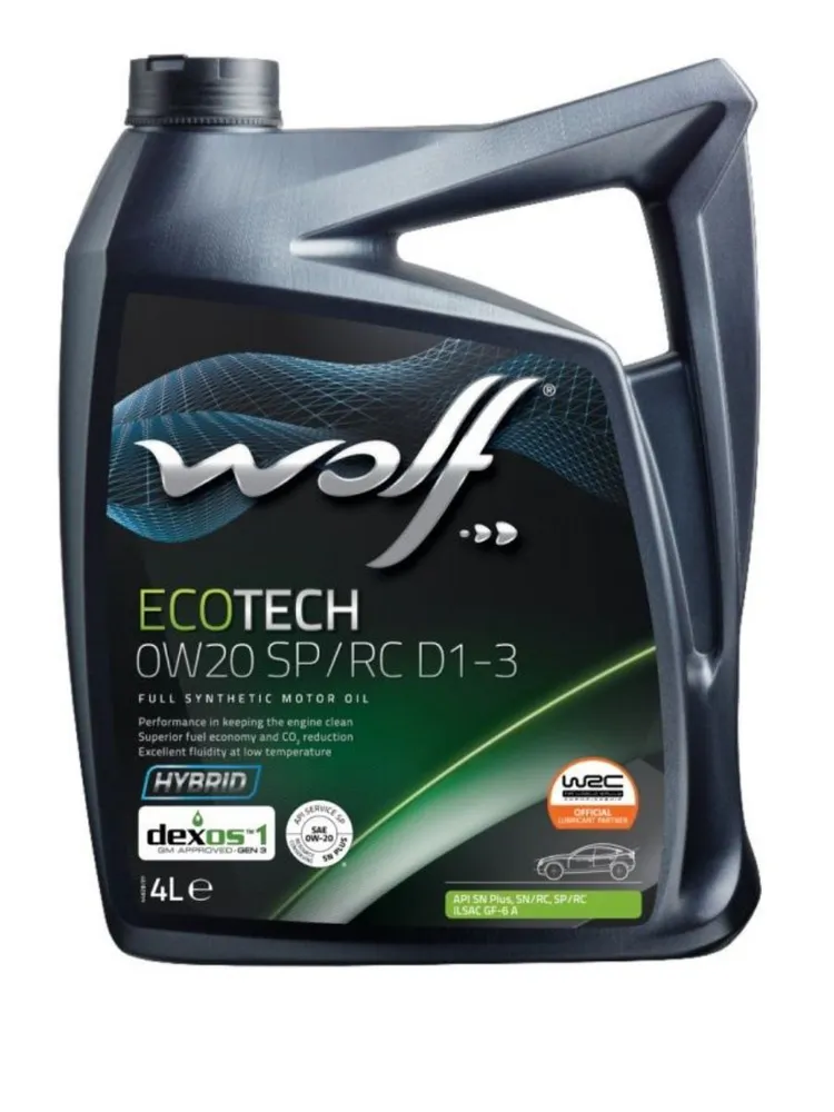 Моторное масло Wolf Ecotech 0W-20 SP/RC D1-3 4л/1049891