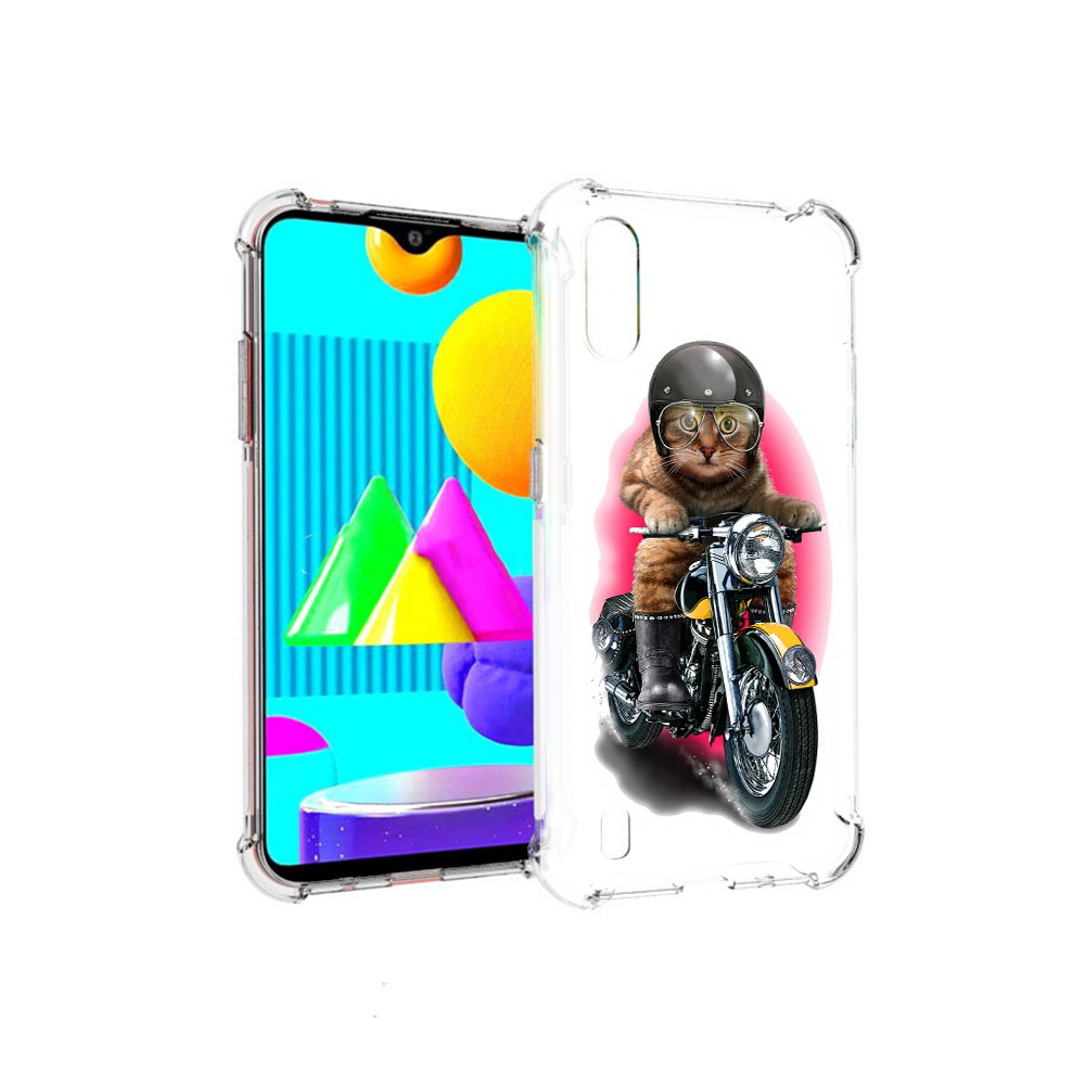 

Чехол MyPads Tocco для Samsung Galaxy M01 мото-кот (PT151401.486.485), Прозрачный, Tocco