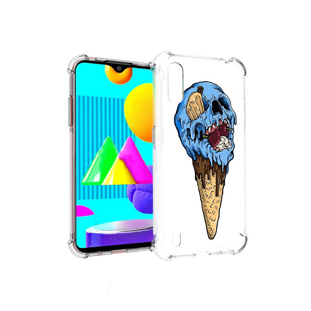 

Чехол MyPads Tocco для Samsung Galaxy M01 мороженное череп (PT151401.486.484), Прозрачный, Tocco