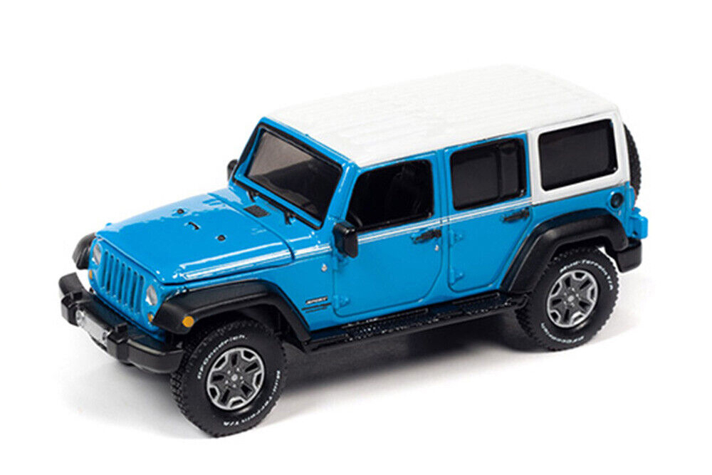 Jeep wrangler jk unlimited sport 2018 chief blue with white roof & white side stripes (гол