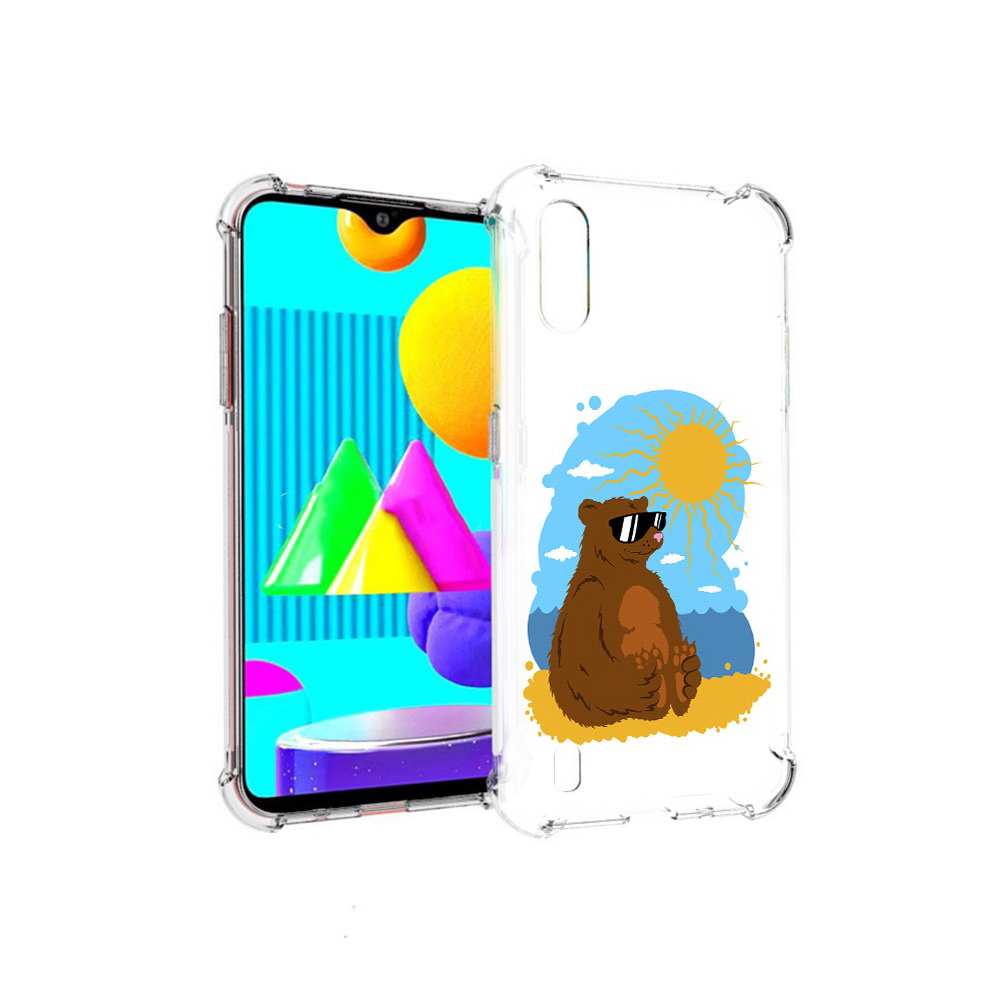 

Чехол MyPads Tocco для Samsung Galaxy M01 медведь на чиле (PT151401.486.468), Прозрачный, Tocco