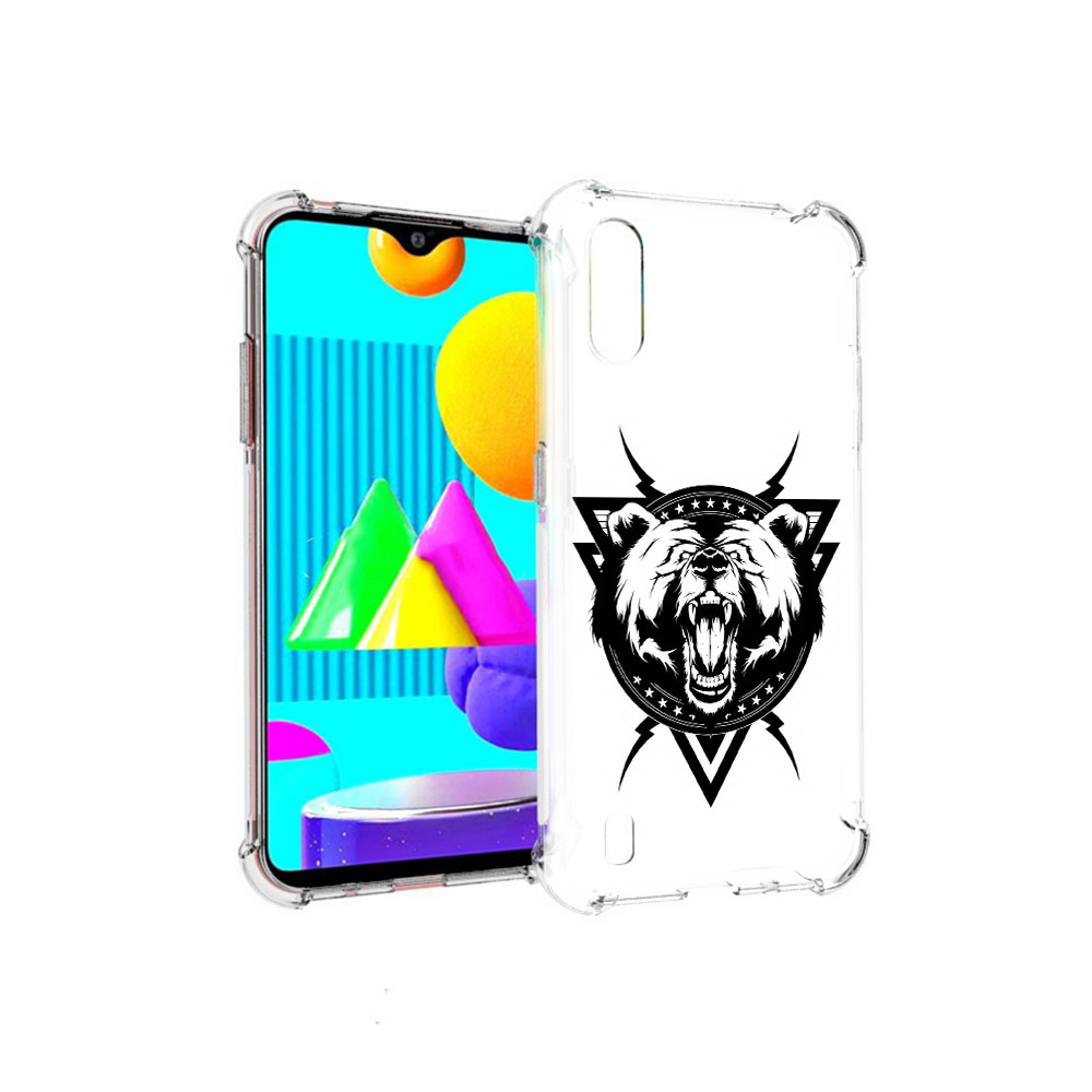 

Чехол MyPads Tocco для Samsung Galaxy M01 медведь в треугольнике (PT151401.486.464), Прозрачный, Tocco