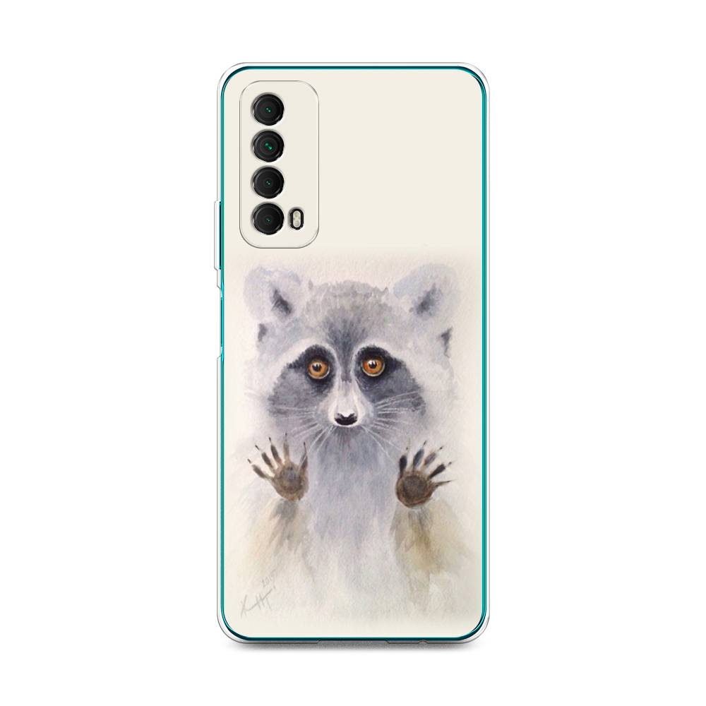 

Чехол для Huawei P Smart 2021 "Енот за стеклом", Бежевый;серый, 6104750-4