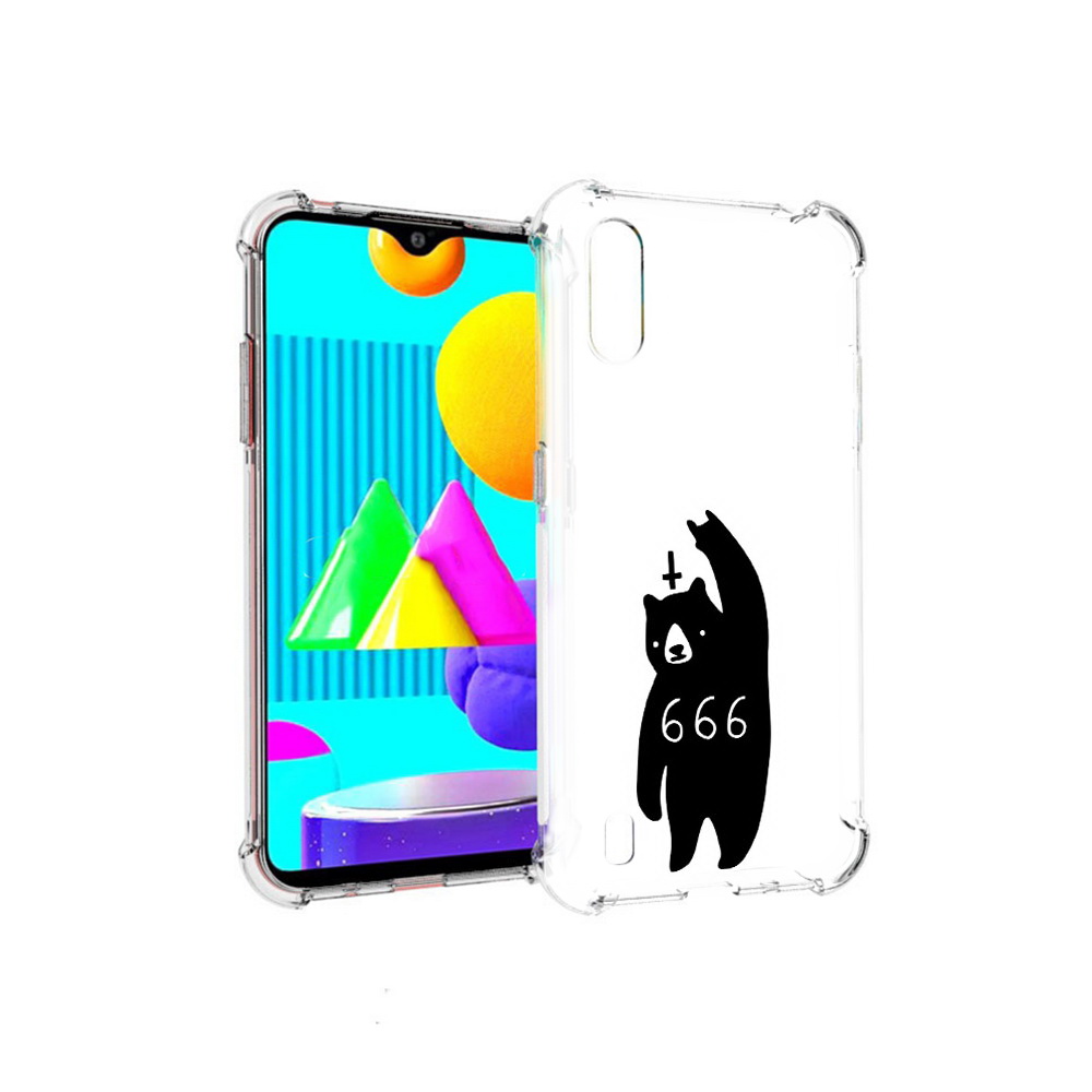 

Чехол MyPads Tocco для Samsung Galaxy M01 медведь 666 (PT151401.486.462), Прозрачный, Tocco