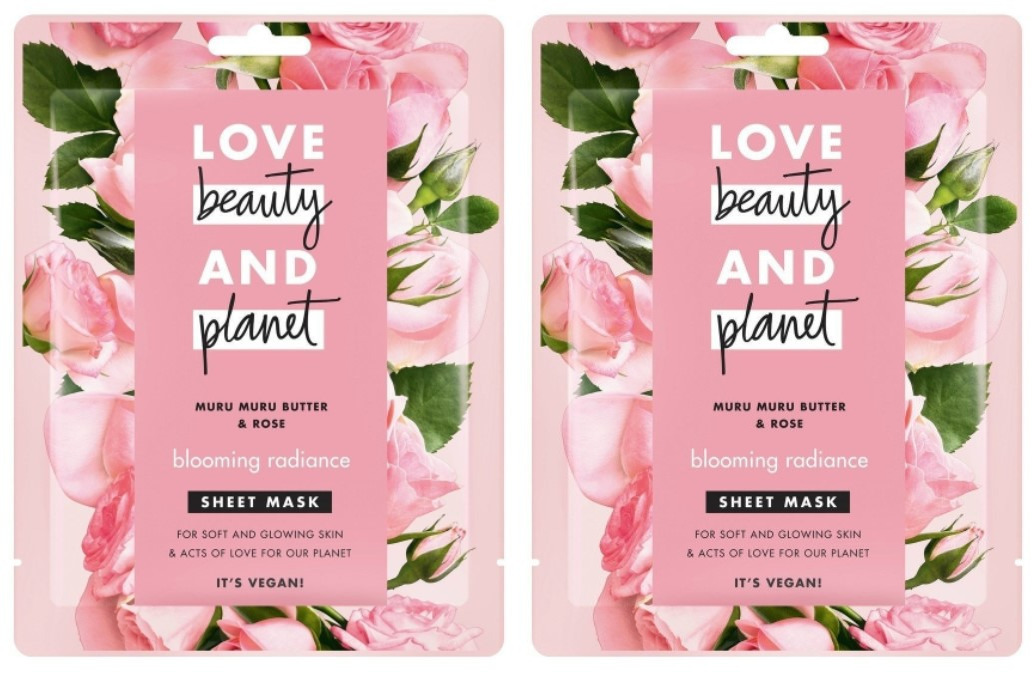 фото Тканевая маска для лица love beauty and planet цветущий вид,2 шт love beauty & planet