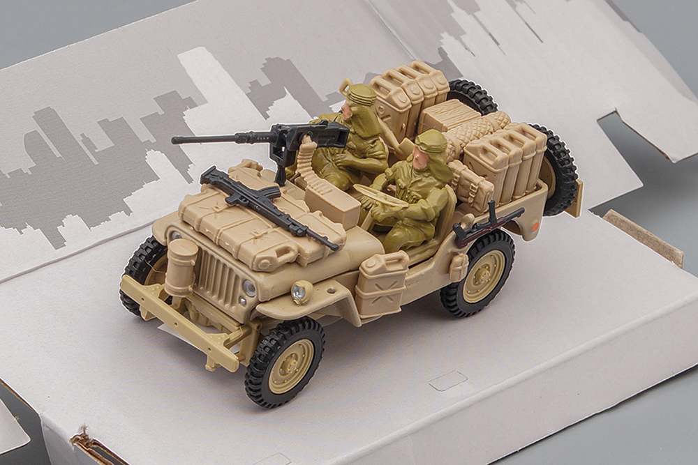 Модель коллекционная CARARAMA Jeep willys 1/4 ton military vehicle with 2 soldiers