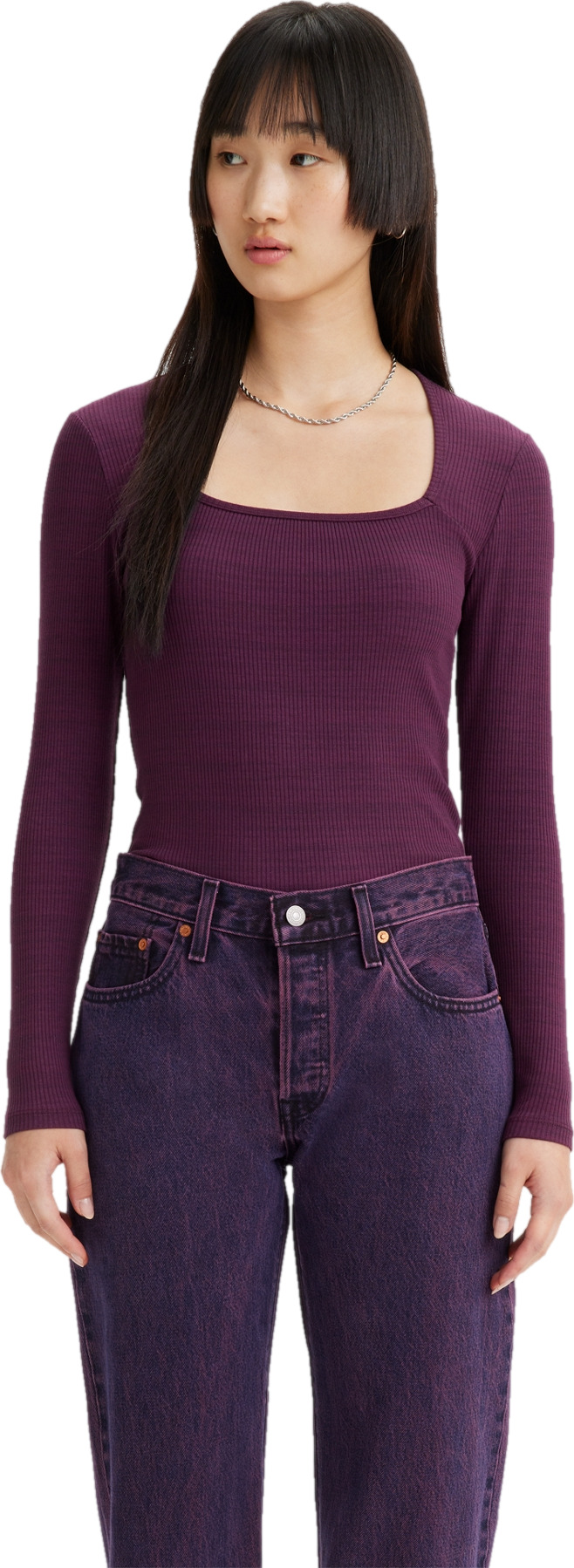 

Лонгслив женский Levi's A4757 фиолетовый S, A4757