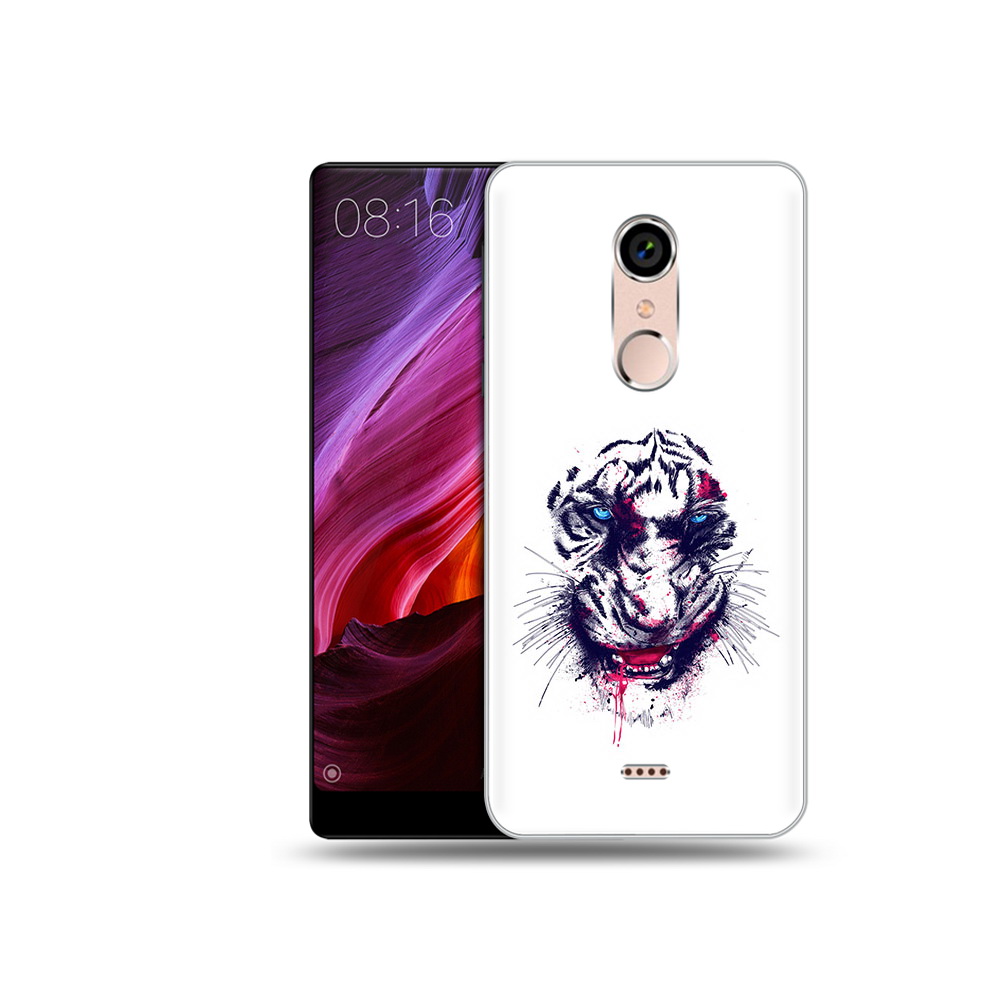 

Чехол MyPads Tocco для BQ 5050 Strike безумный тигр, Прозрачный, Tocco