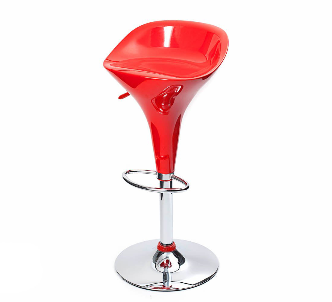 фото Барный стул hoff, хром/красный