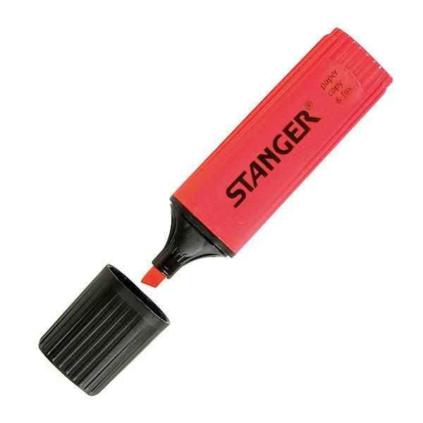 Маркер-текстовыделитель Stanger (1-5мм, красный) (180003000), 10шт.