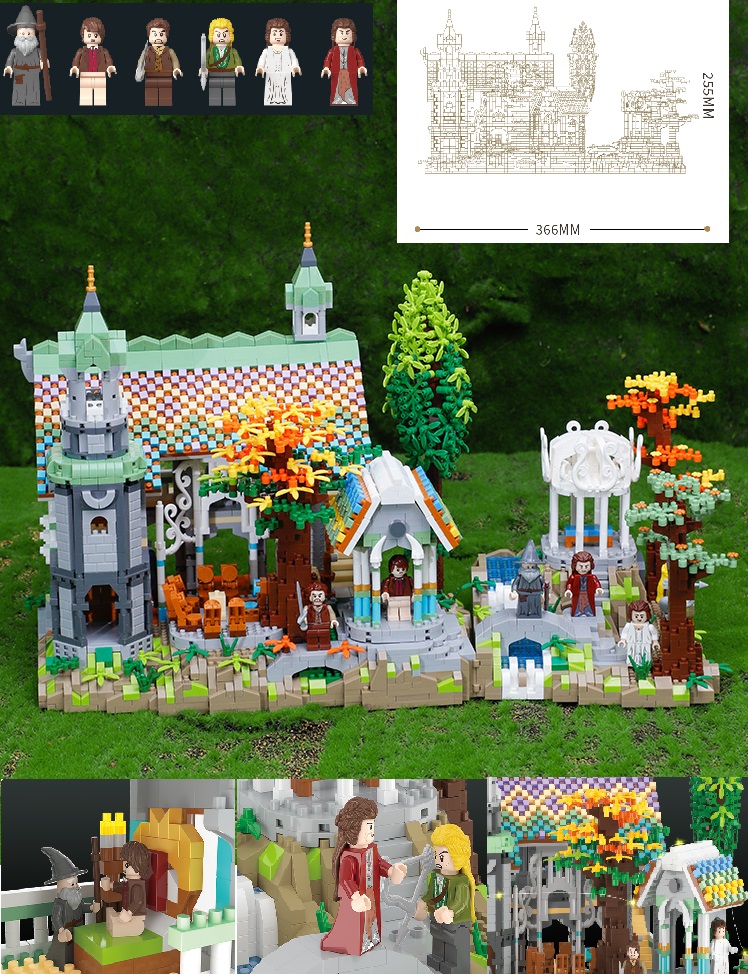 

Конструктор 3D из миниблоков Balody Властелин колец Ривенделл, BA200631, BA200631