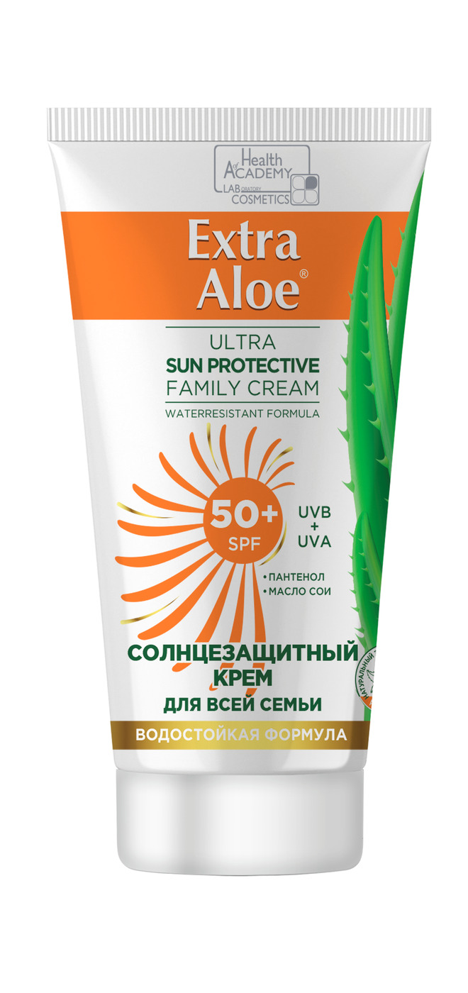 Солнцезащитный крем Extra Aloe SPF 50+ водостойкий, 75 мл