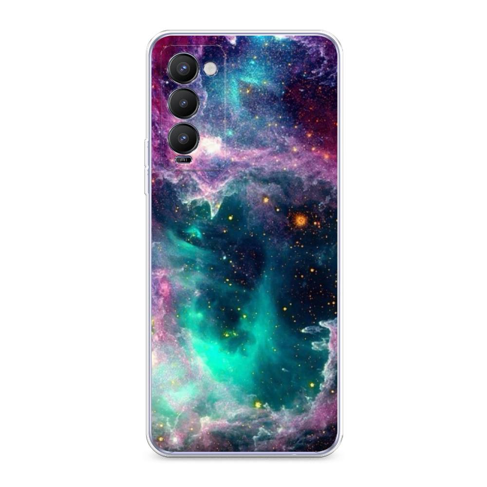 

Чехол на Tecno Camon 18 "Звездные облака", Розовый;бежевый, 300650-2