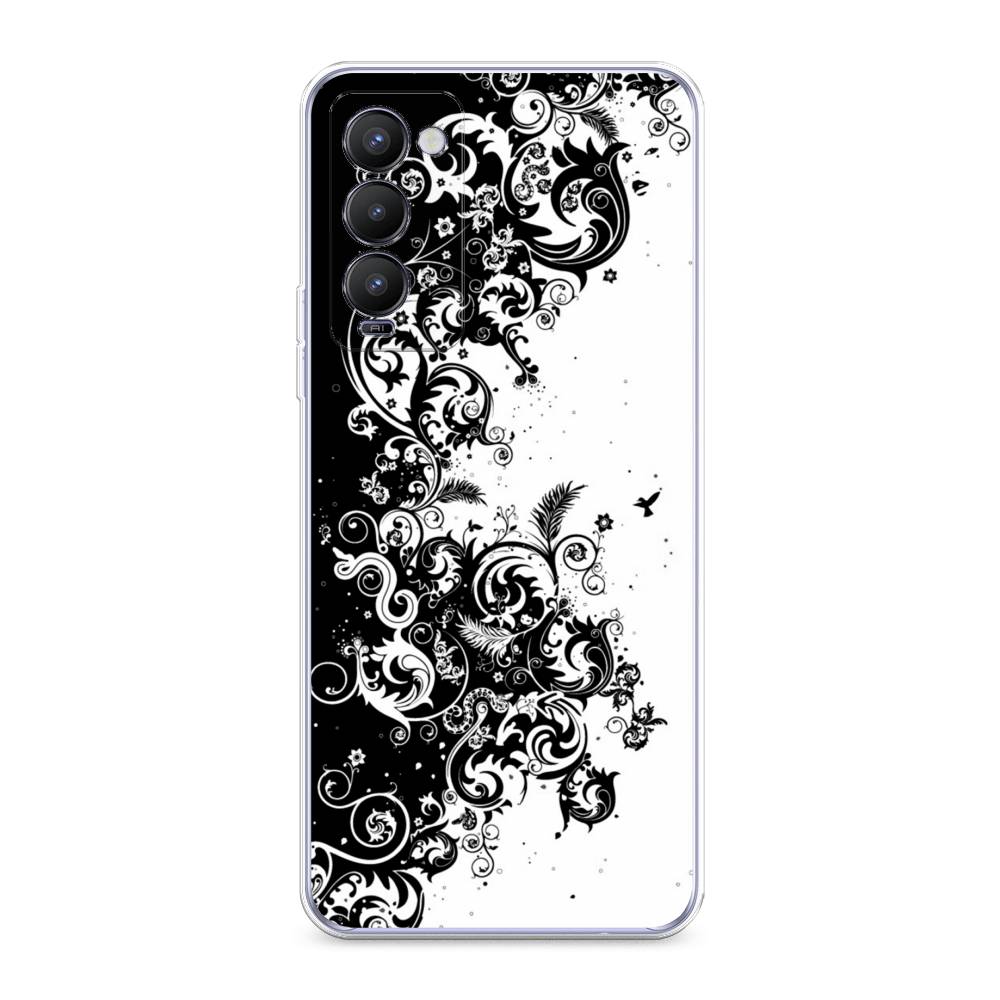 

Чехол на Tecno Camon 18 "Черно белый узор", Белый;черный;серый, 300650-3