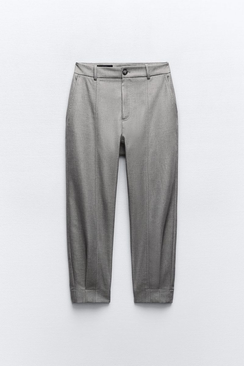 

Брюки женские ZARA 07484025 серые S, Серый, 07484025