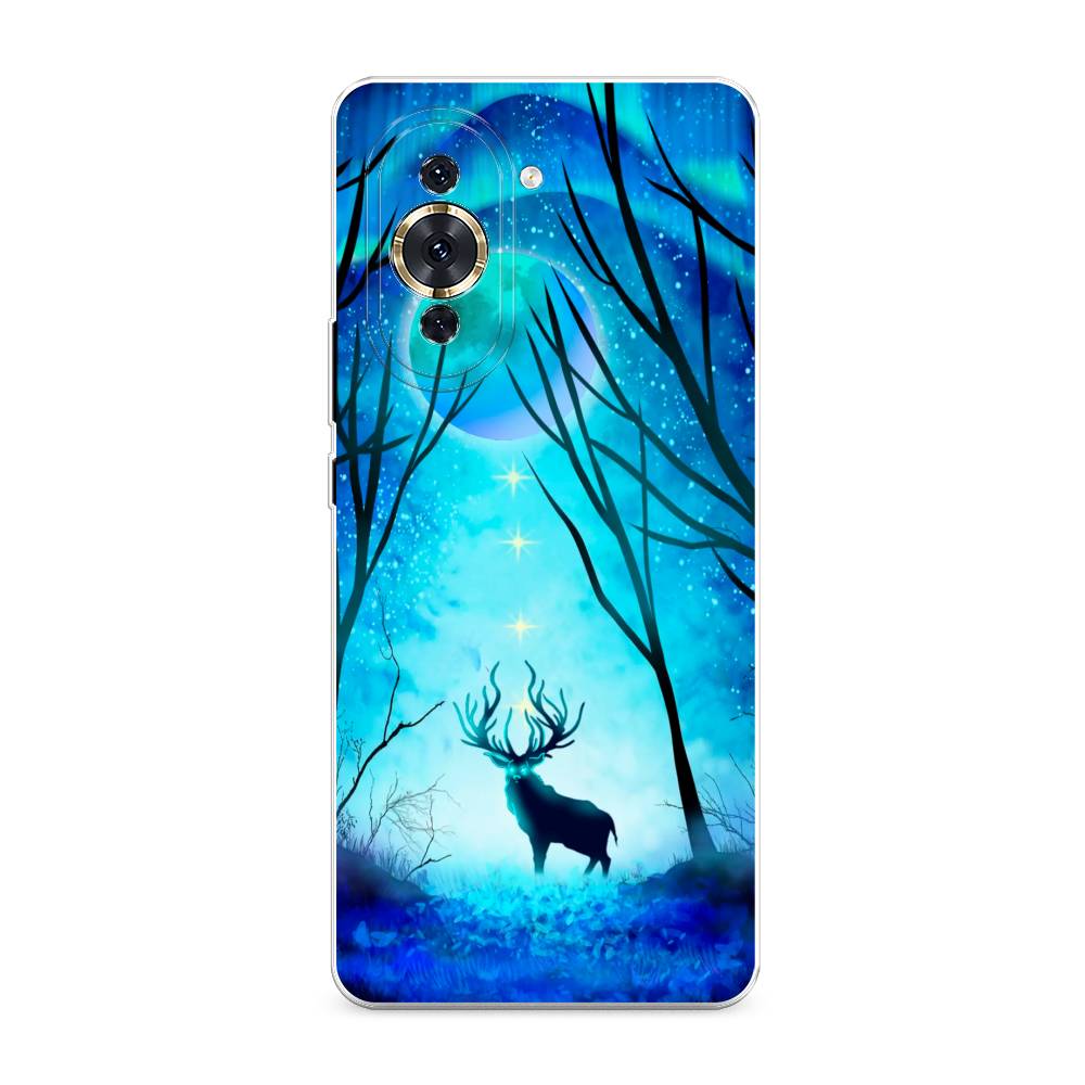 

Чехол для Huawei Nova 10 Pro "Олень северное сияние", Синий;черный;голубой, 6109050-1
