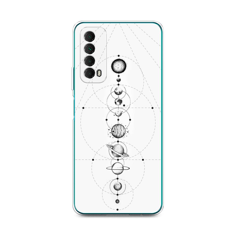 

Чехол для Huawei P Smart 2021 "Парад планет", Серый, 6104750-2
