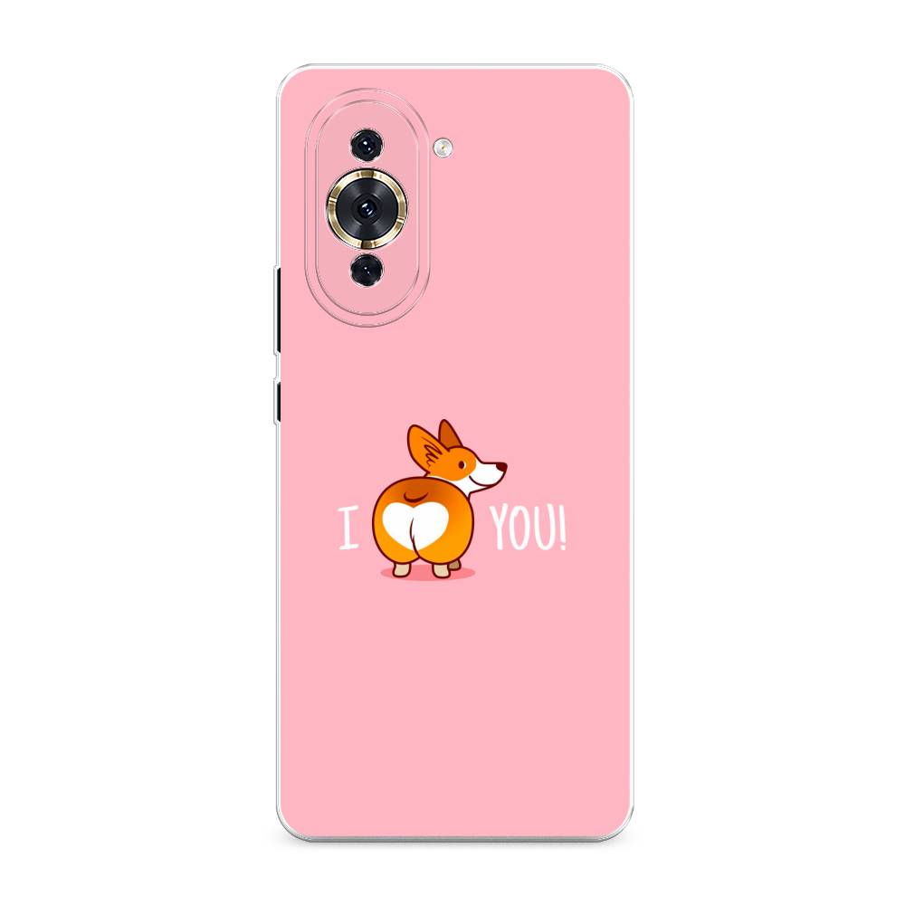 

Чехол для Huawei Nova 10 Pro "Корги I love you", Розовый;коричневый;белый, 6109050-1