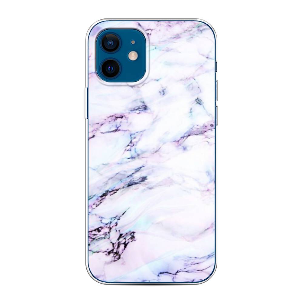 

Чехол на Apple iPhone 12/12 Pro "Радужный мрамор", Серый;фиолетовый, 12550-3