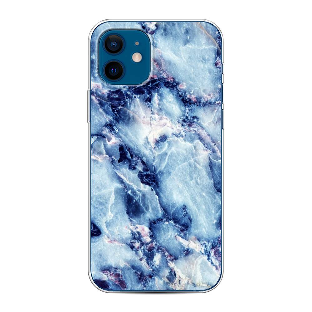 

Чехол на Apple iPhone 12/12 Pro "Мрамор с синими прожилками", Синий, 12550-3