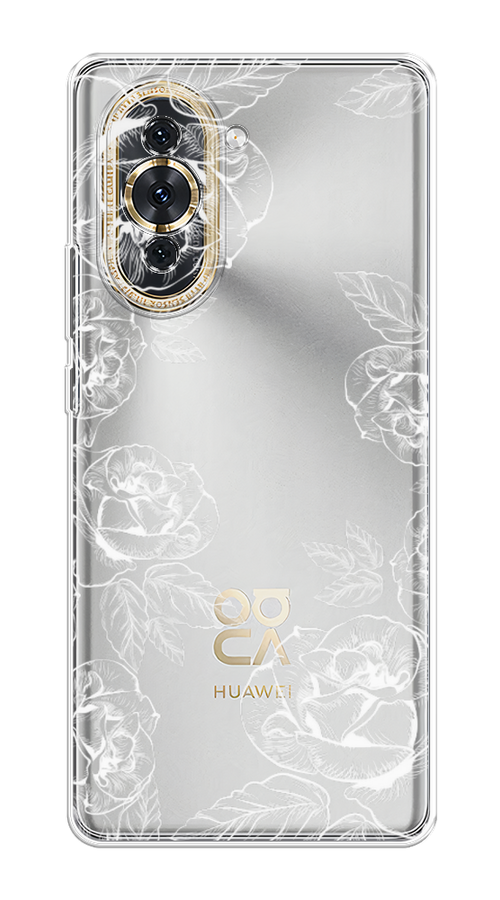 

Чехол на Huawei Nova 10 "Розы графика", Черный;серый, 6108950-2