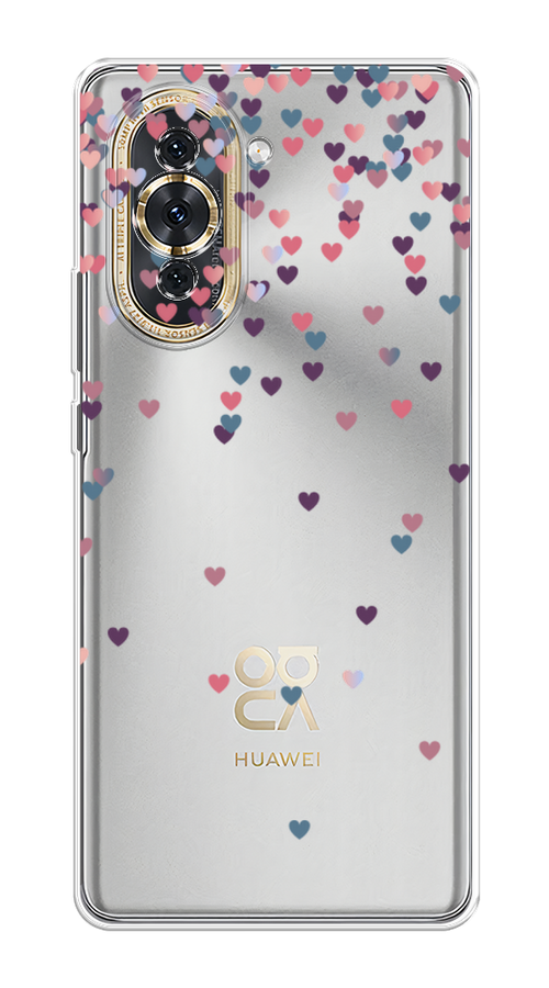

Чехол на Huawei Nova 10 "Посыпка сердечки", Розовый;фиолетовый, 6108950-3