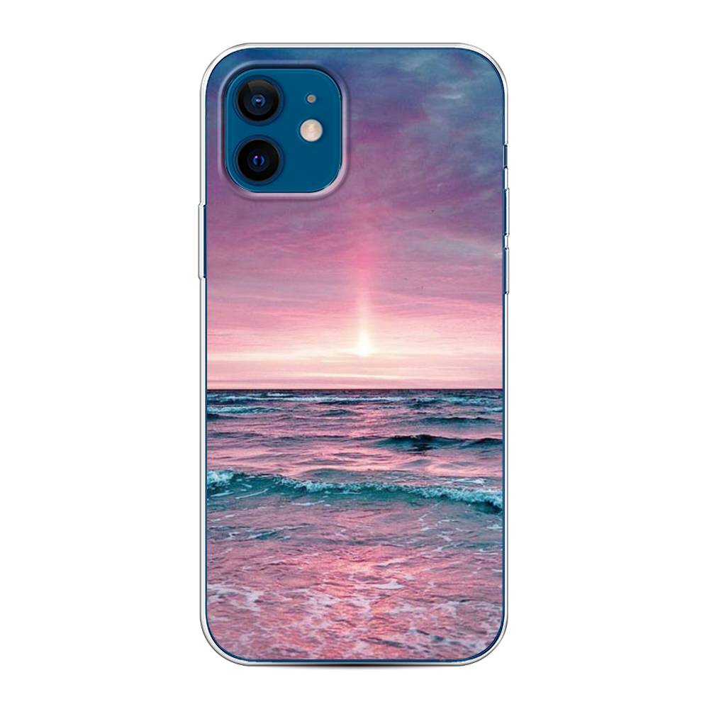 

Чехол на Apple iPhone 12/12 Pro "Восход 3", Розовый;голубой, 12550-2