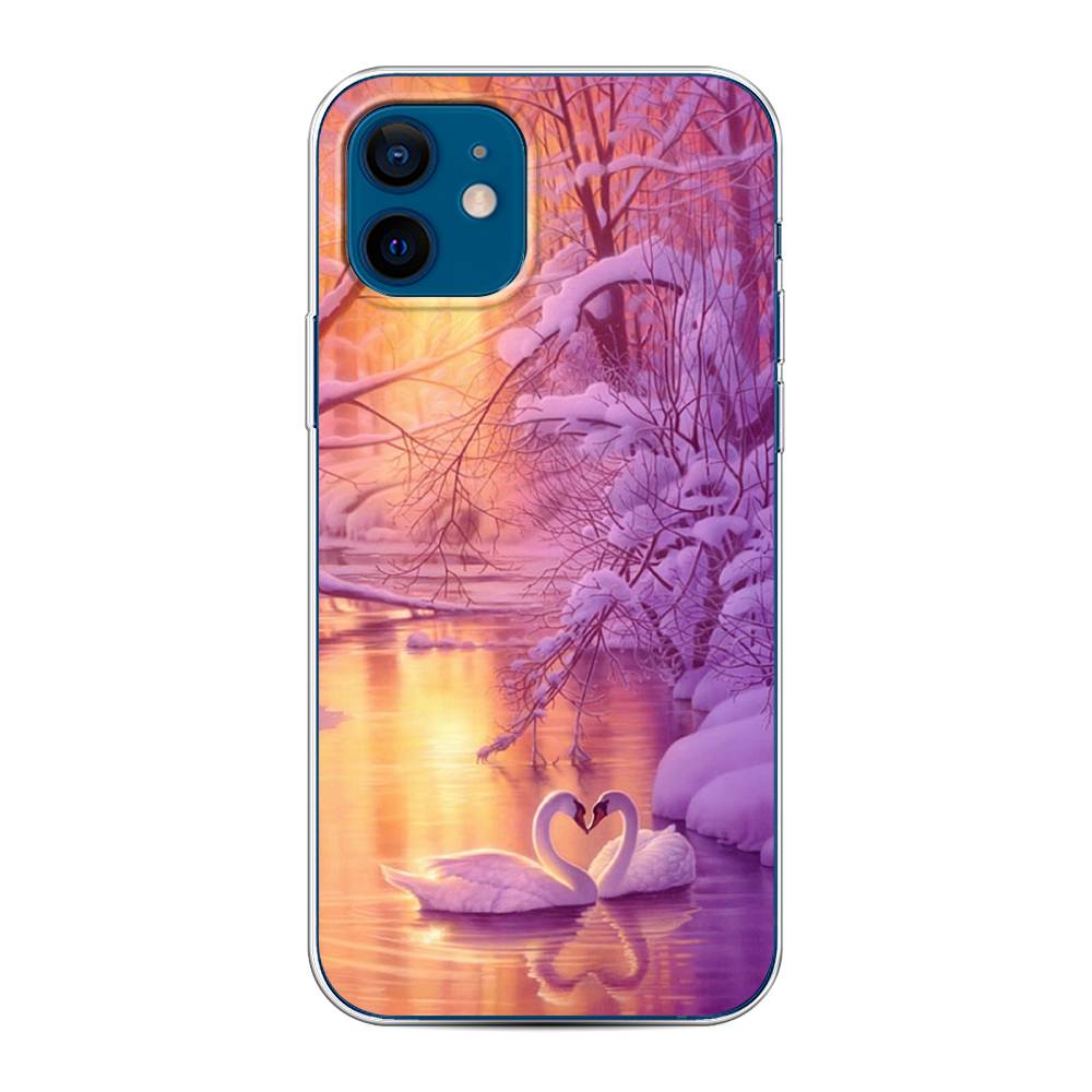 

Чехол на Apple iPhone 12/12 Pro "Зима 1", Фиолетовый;желтый, 12550-2