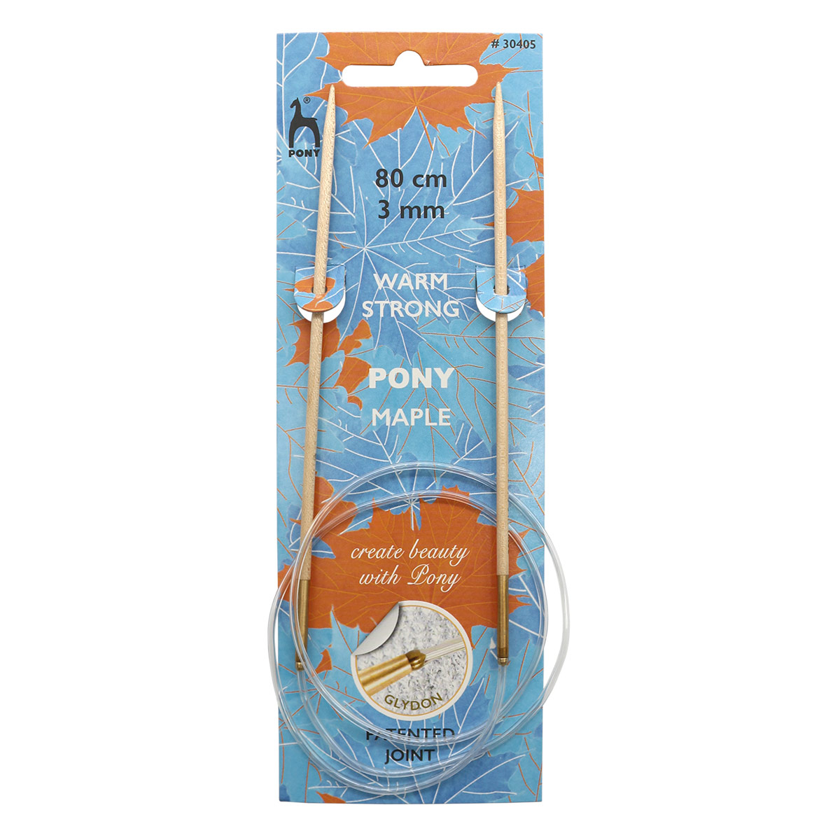 

Спицы вязальные круговые PONY, 30405, клён, 3 мм*80 см