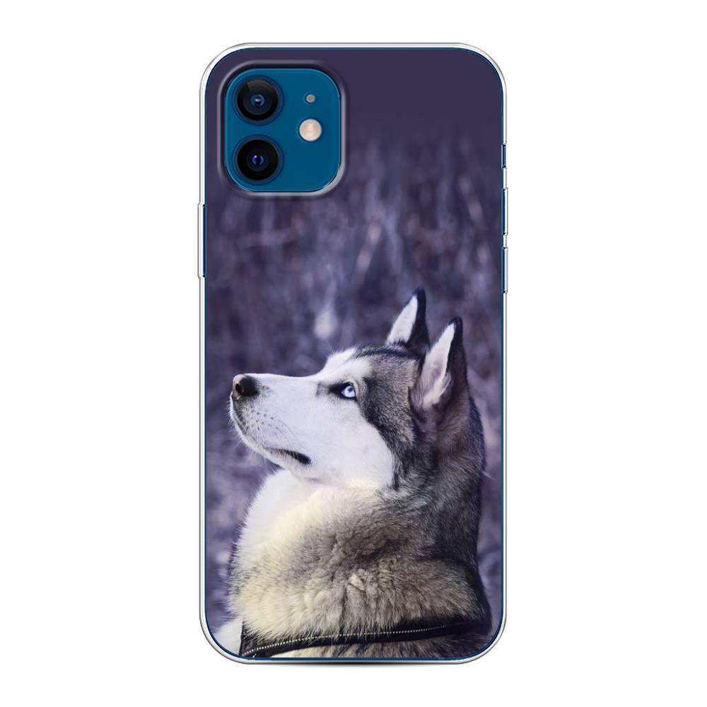 

Чехол на Apple iPhone 12/12 Pro "Хаски 1", Фиолетовый;белый, 12550-1