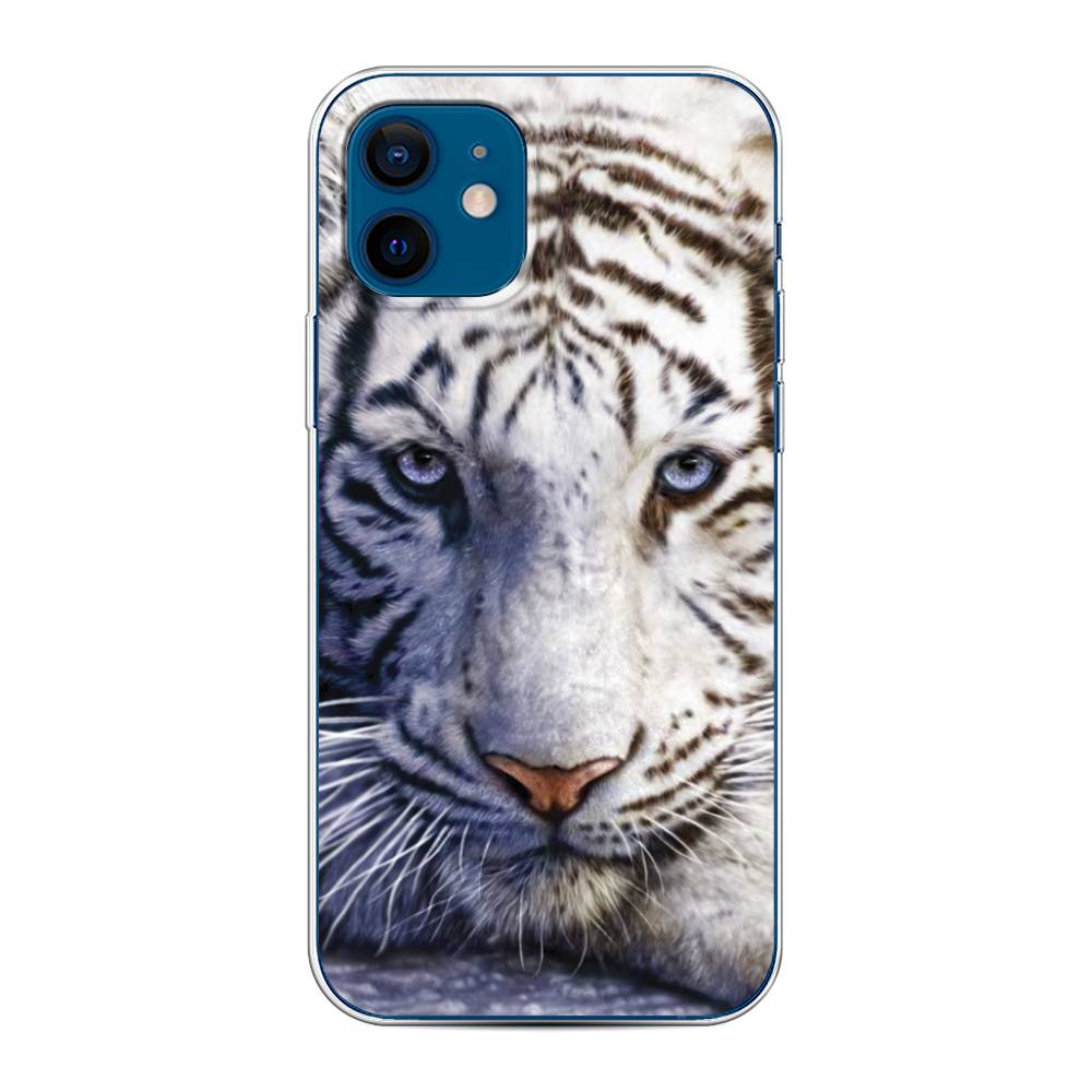 

Чехол на Apple iPhone 12/12 Pro "Бенгальский тигр", Коричневый;белый, 12550-1