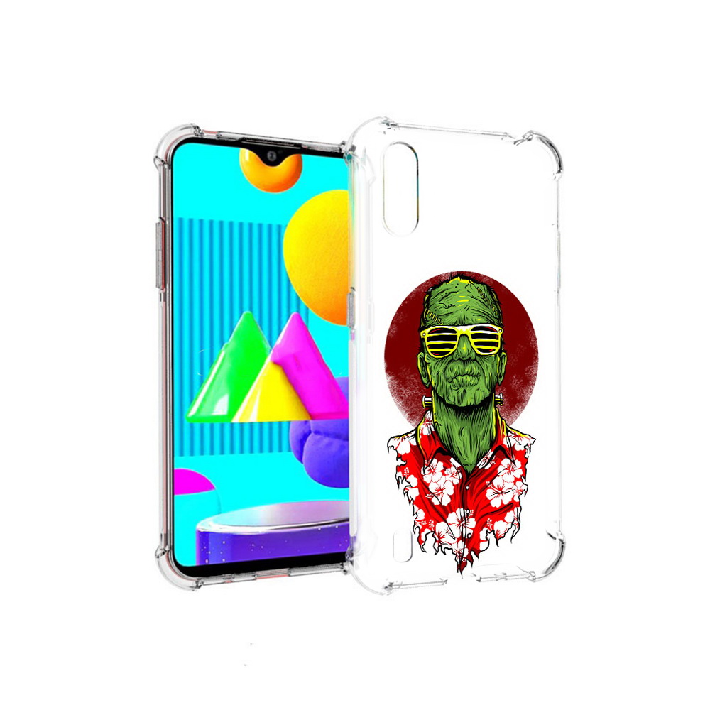 

Чехол MyPads Tocco для Samsung Galaxy M01 крутой зеленый мужчина в очках, Прозрачный, Tocco