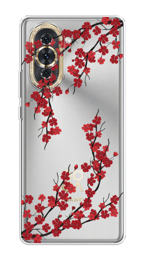 

Чехол на Huawei Nova 10 "Красная сакура", Красный;черный, 6108950-2