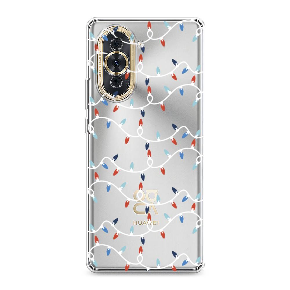 

Чехол для Huawei Nova 10 "Разноцветная гирлянда", Белый;красный;синий, 6108950-5
